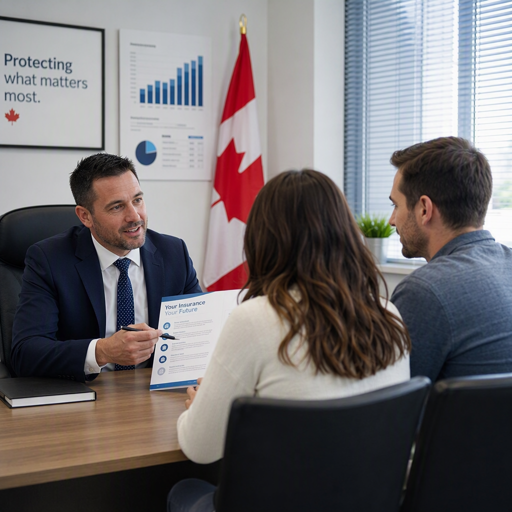 Insurance agent explaining policy details