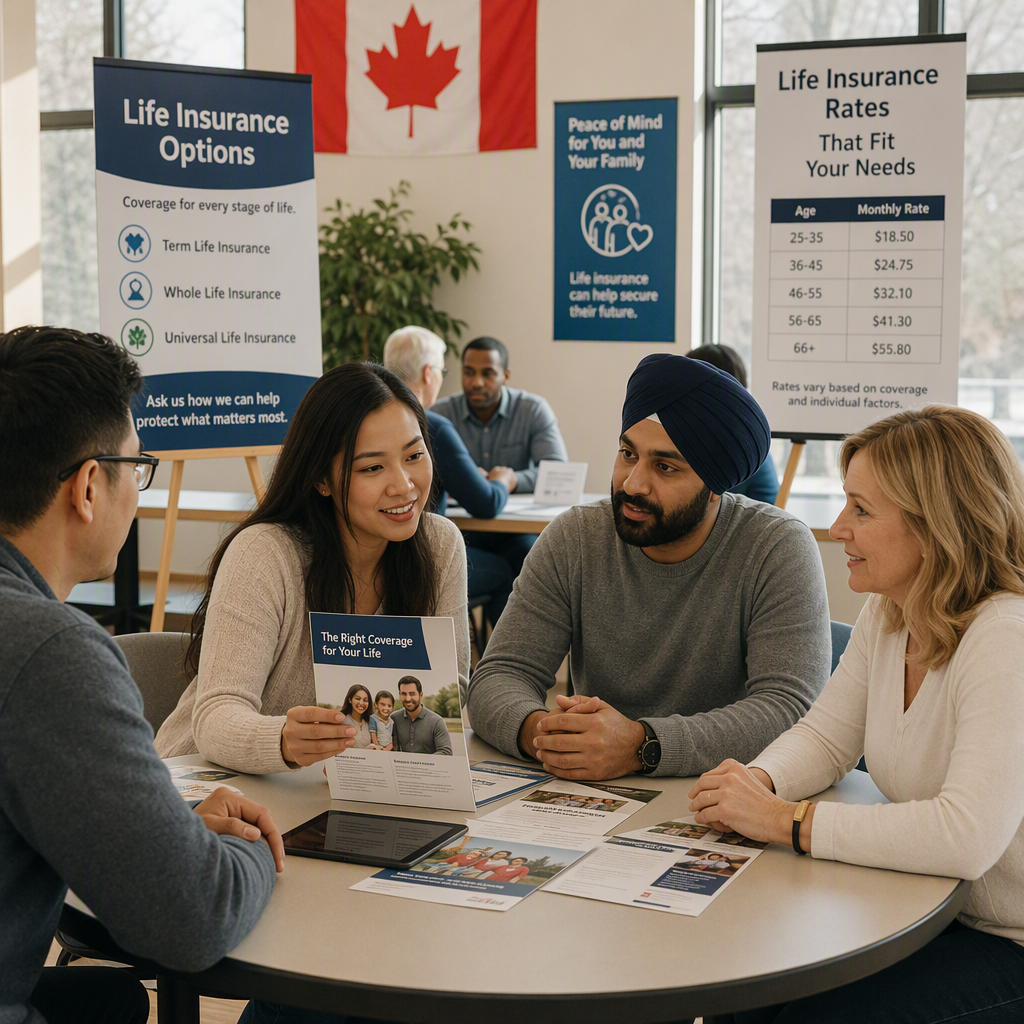Canadians discussing insurance rate factors