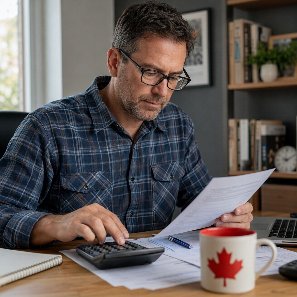 Person calculating life insurance needs