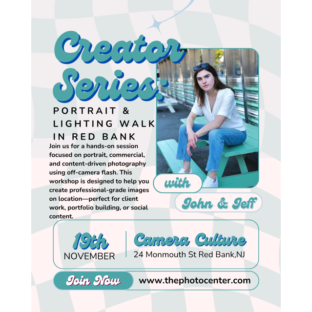 Creator Series: Portrait & Lighting Walk in Red Bank