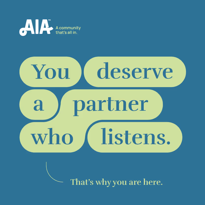 Quill Creative - AIA Corporation visual identity design. "You deserve a partner who listens."