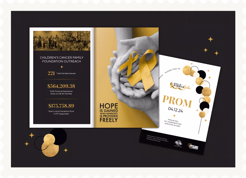 Gold Ribbon Gala Event Materials
