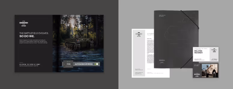 Oshkosh Defense Brand Identity Card