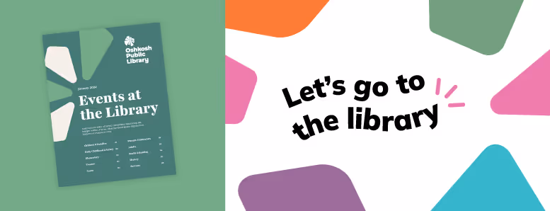 Oshkosh Public Library Brand Identity Card