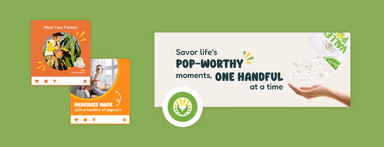 Valley Pop Brand Identity Card