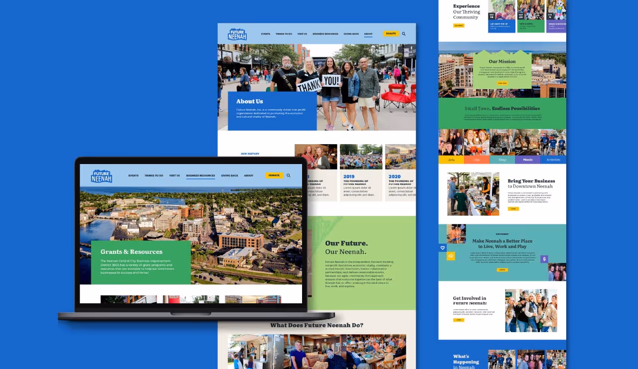 Future Neenah website pages 