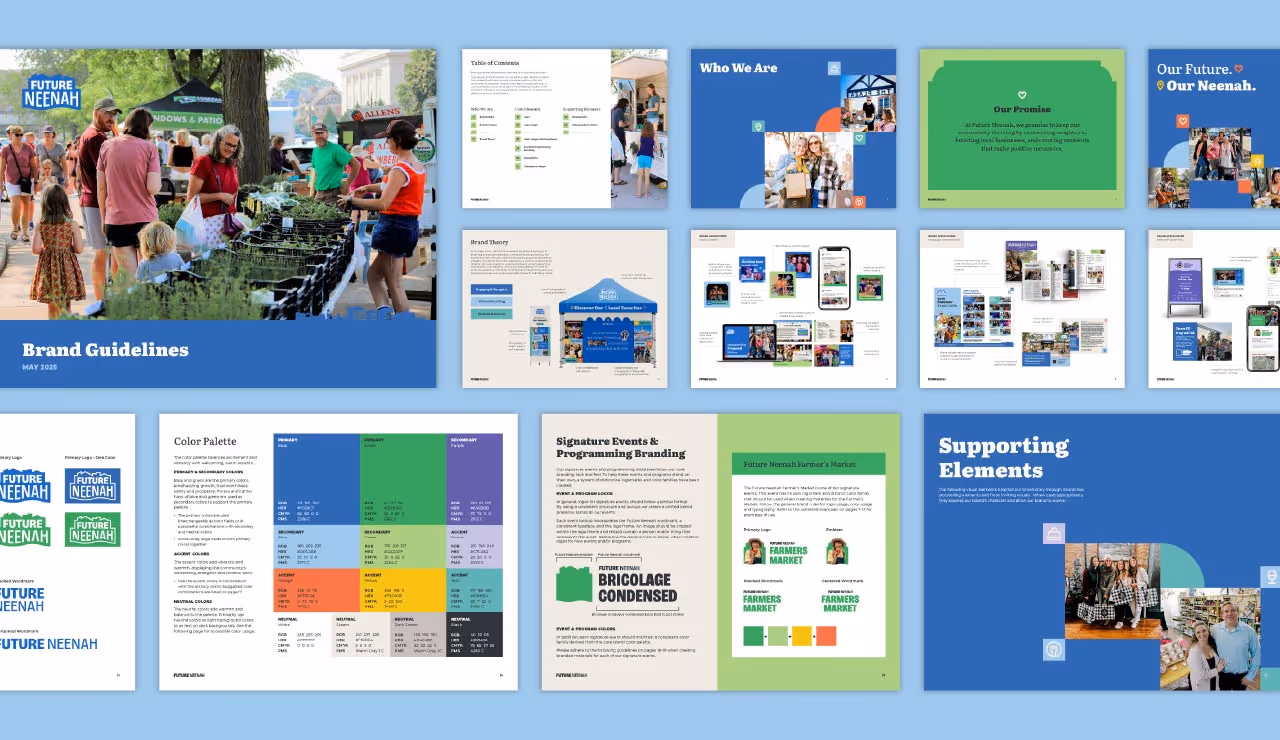 Future Neenah brand guidelines collage