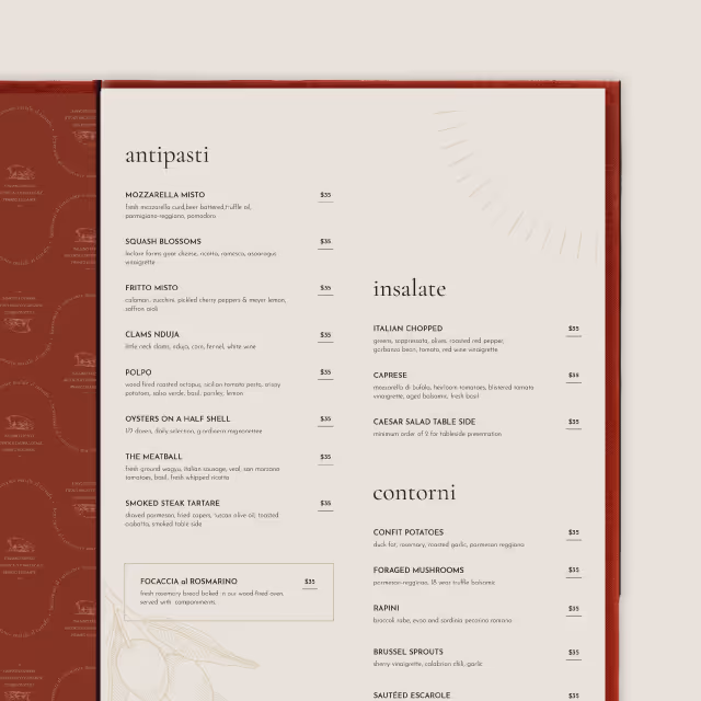 Truffle Pig drink menu