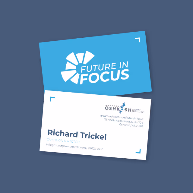 Greater Oshkosh Future In Focus Campaign business cards