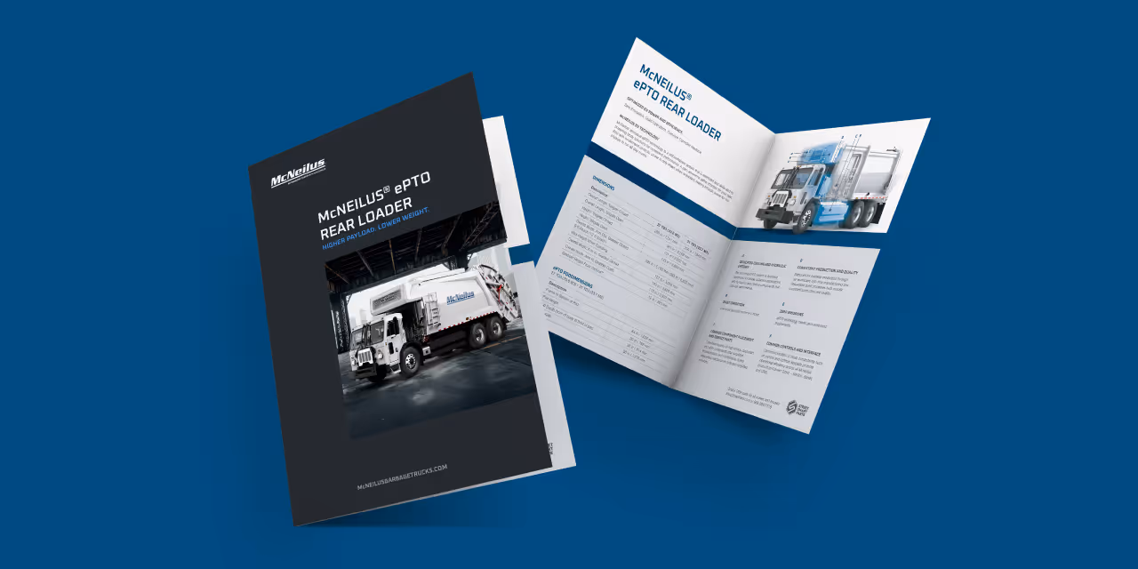 McNeilus ePTO Rear Loader product brochure