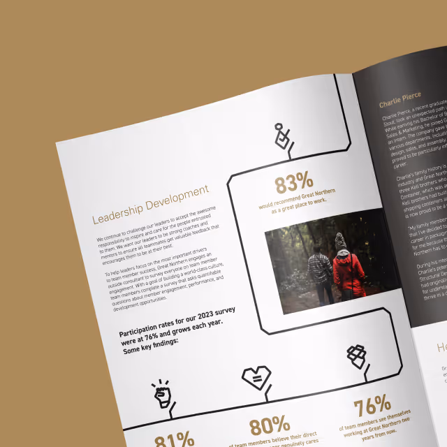 Great Norther Corporation Report to the Community - Page close up on the leadership development