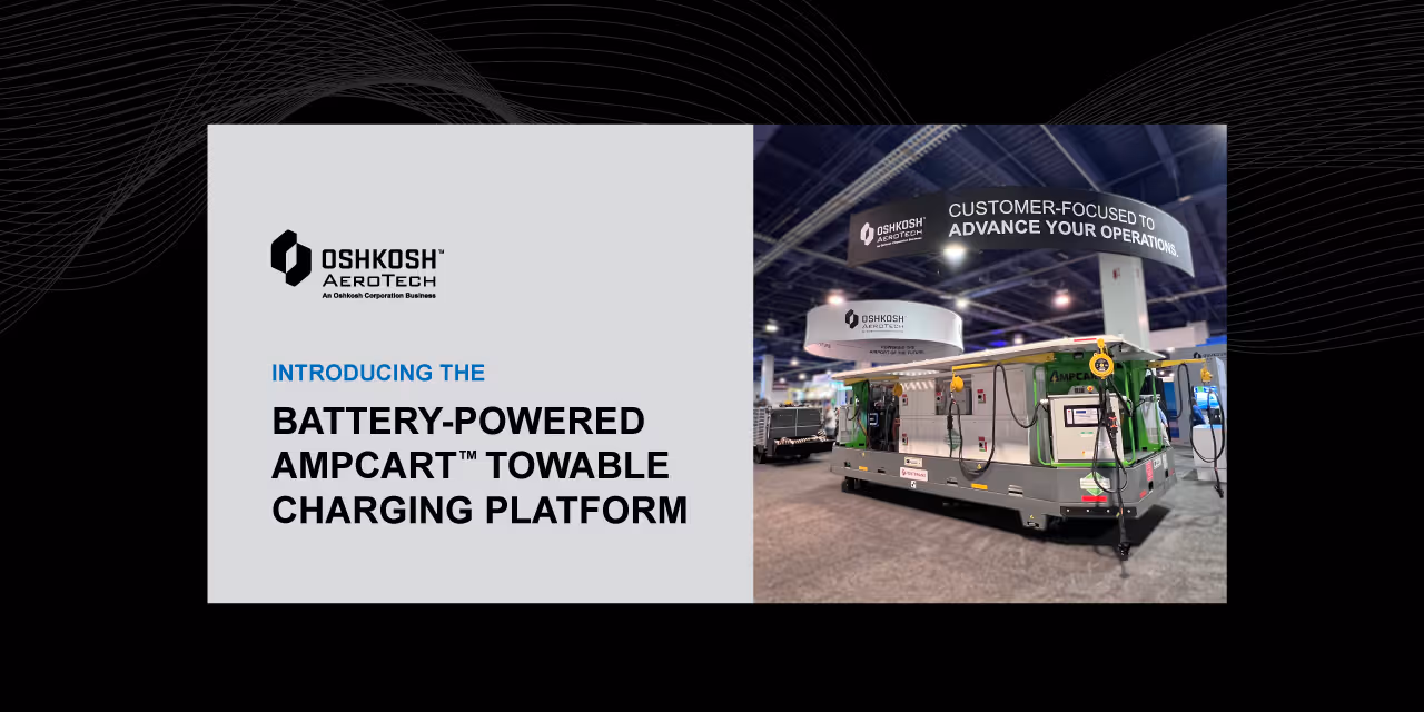 AeroTech GSE Expo Introducting Ampcart Towable plaftorm ad for the event