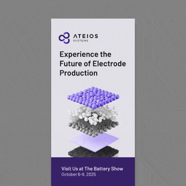 Ateios Digital Ad "Experience the Future of Electrode Production"
