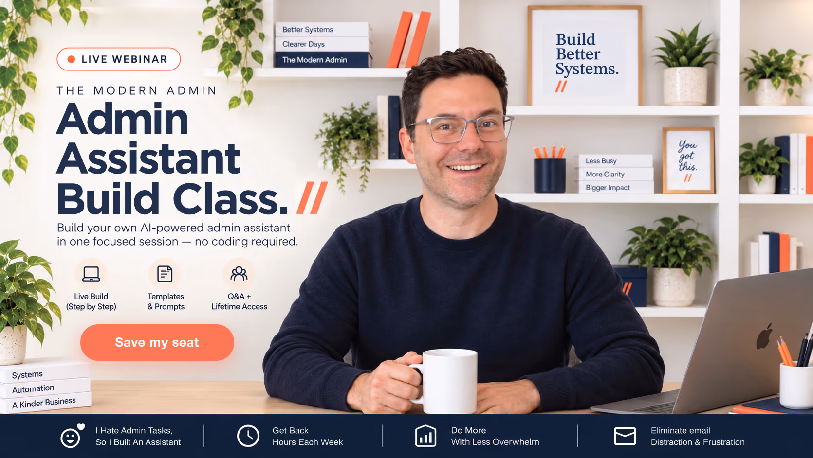 Mike at his desk