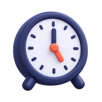 Clay-style clock showing five o’clock