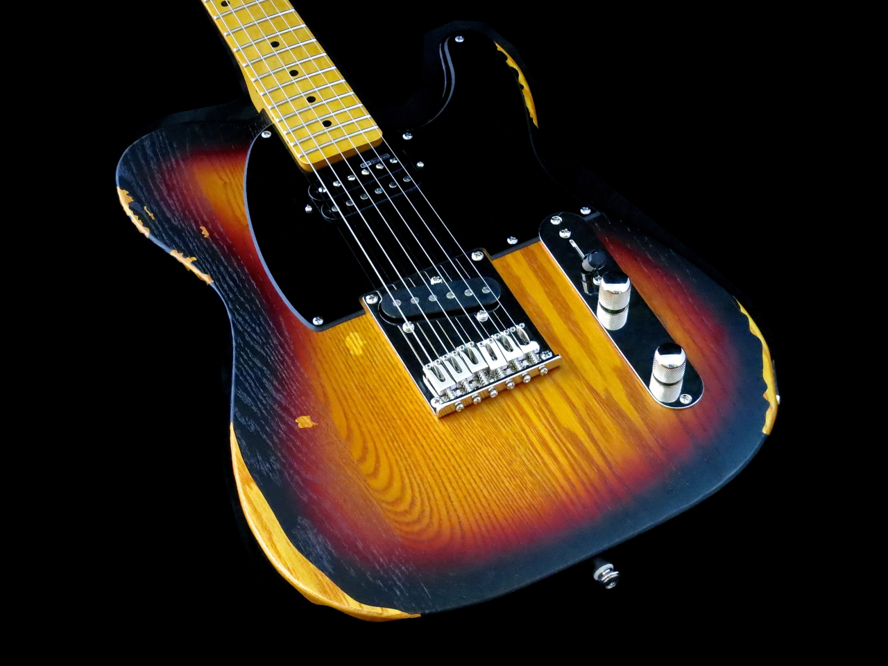 LTD TE-254 Distressed -sähkökitaran runko ja sunburst-viimeistely