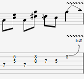 Blues-likki 2 tabulatuurina: double stopit