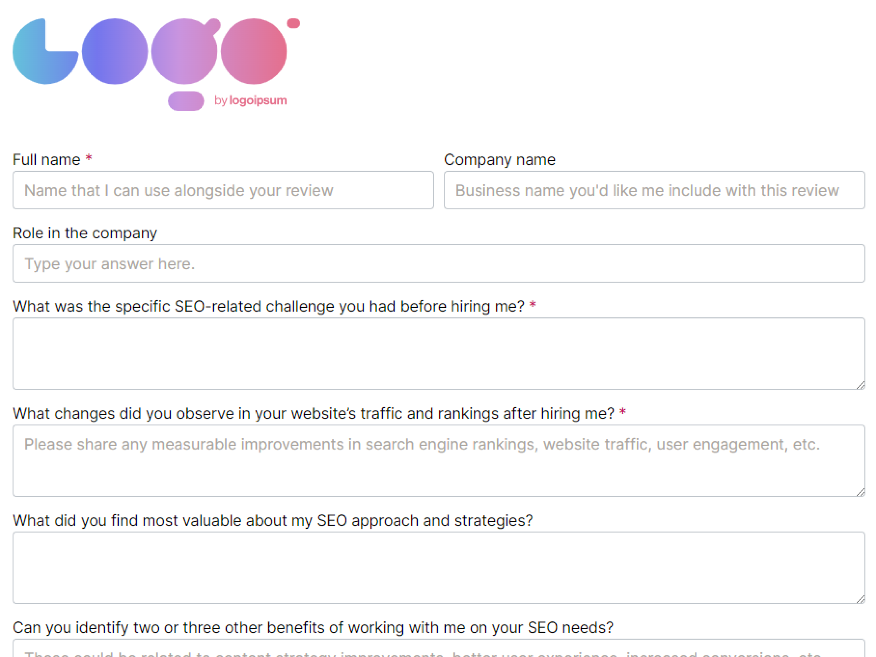 SEO strategists: Testimonial review
