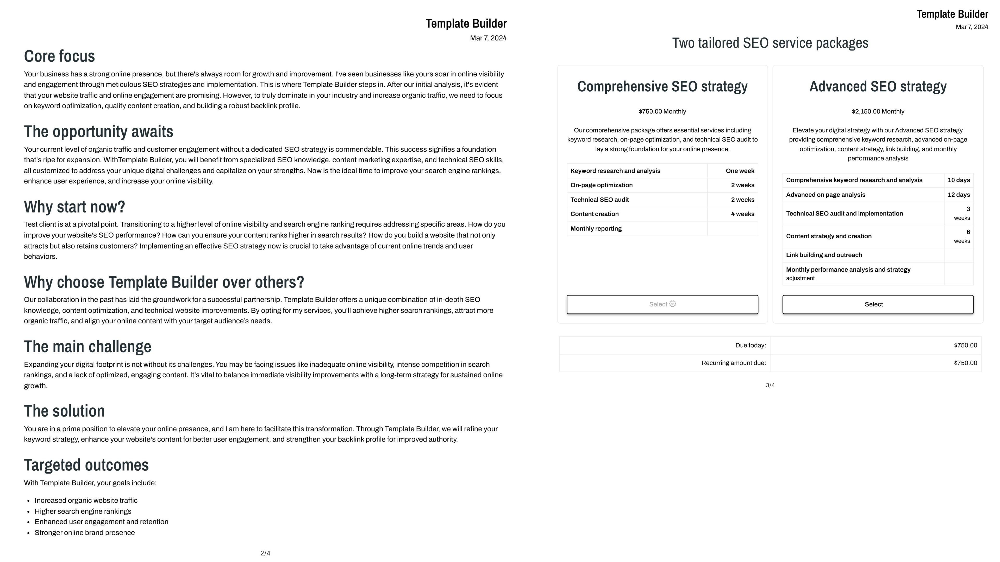 SEO strategists: Strategy proposal