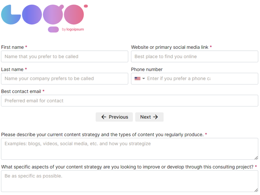 Content strategy: Discovery questionnaire