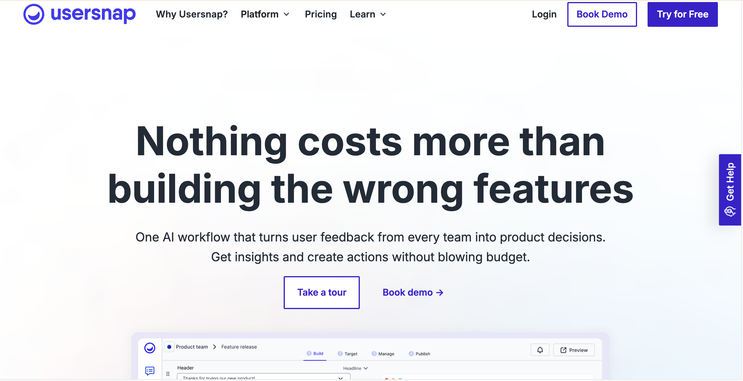 Usersnap - user feedback on websites