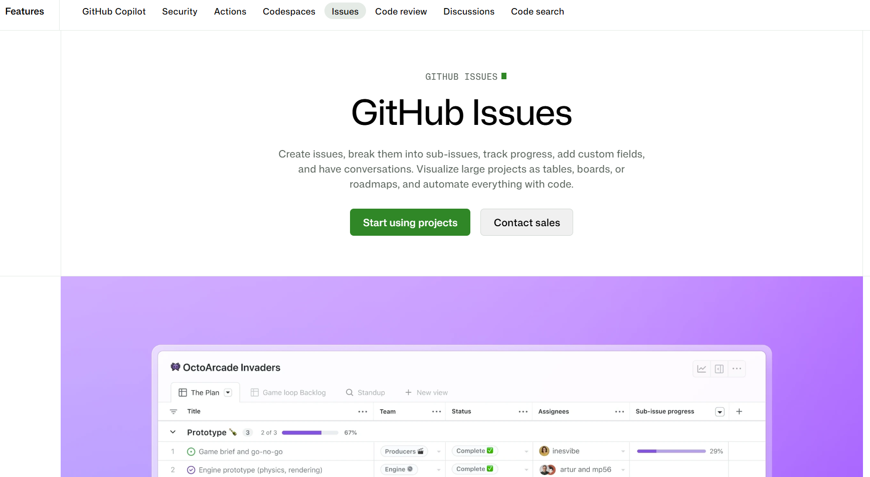GitHub Issues is designed for developer-native teams that want bug tracking to live next to their code.