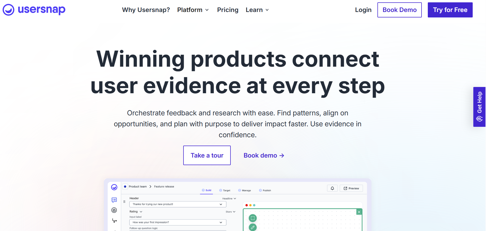 Usersnap is for product teams collecting bug reports and product feedback using the same tool.