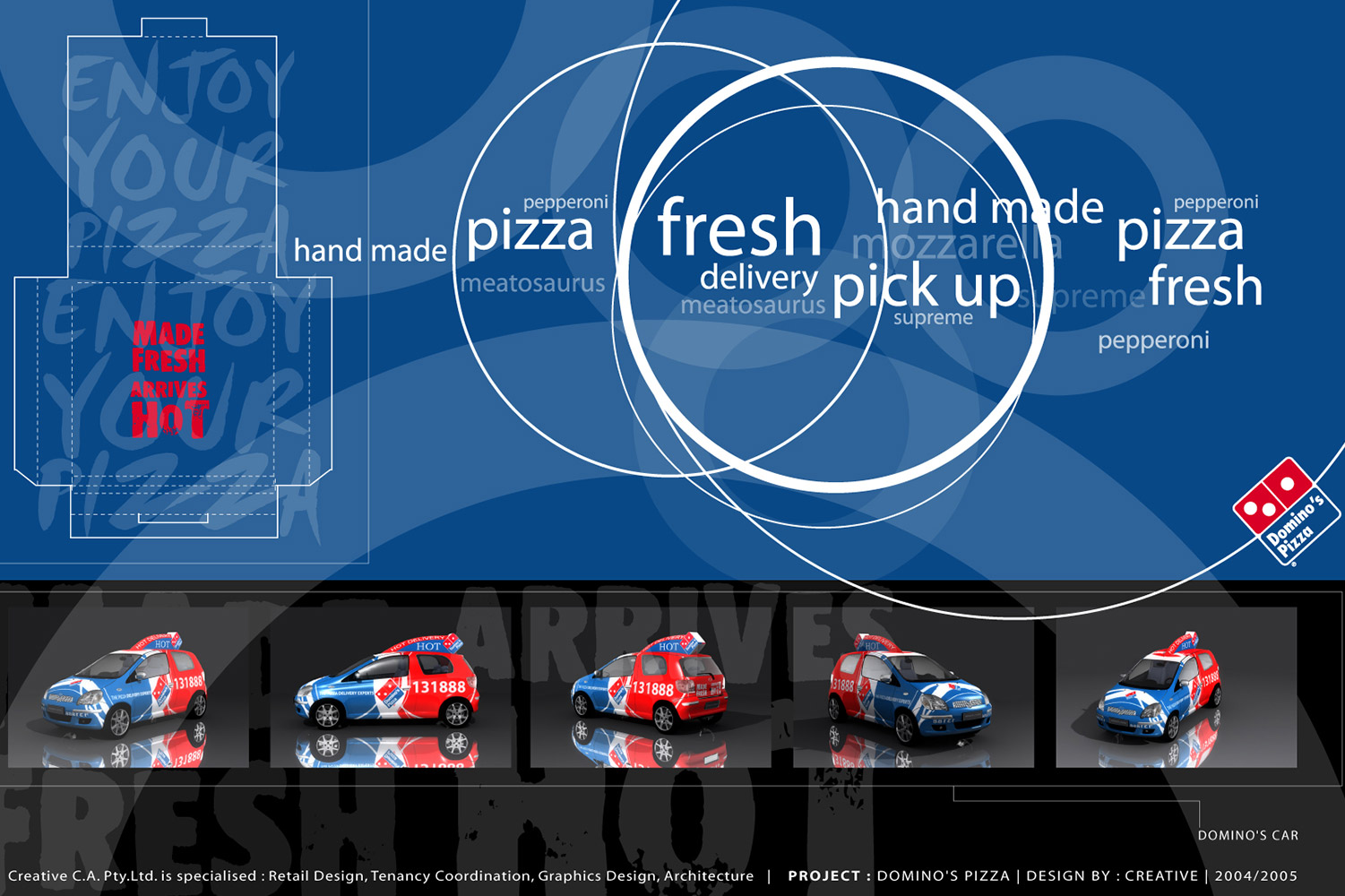 Domino pizza, print image