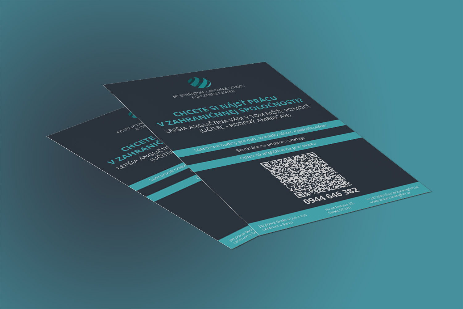 language school, logo & web design image