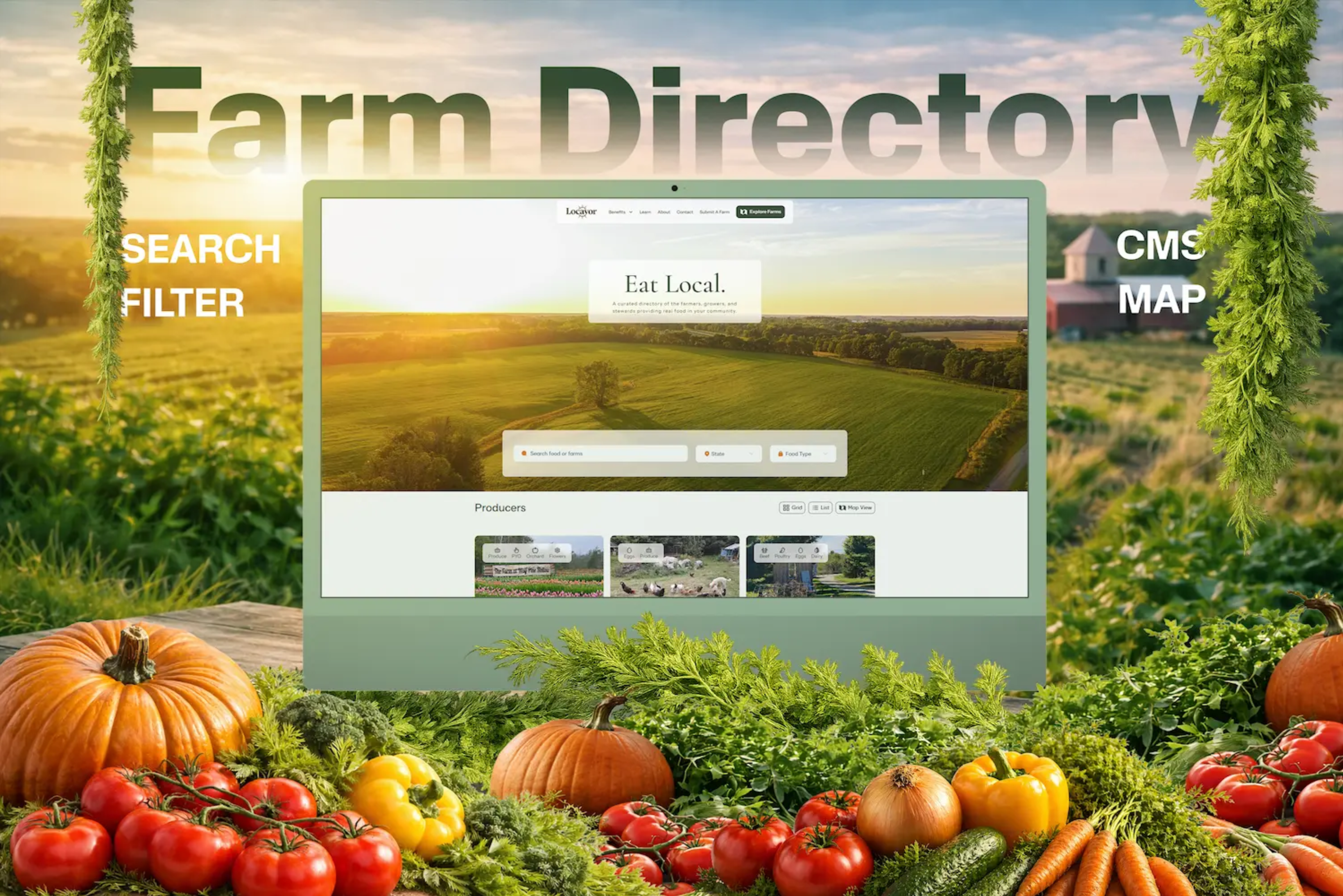 Farmstands | Dynamic Mapbox & CMS Directory Platform thumbnail