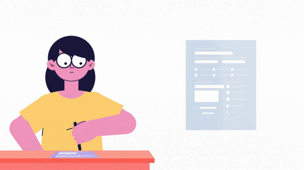 A student looks  worried as time passes on a calendar