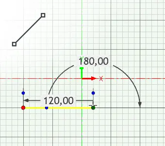 Two Point Line Sketch IRONCAD