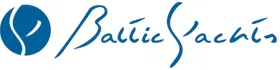 Baltic Yachts logo with stylized sailboat icon and elegant cursive text.