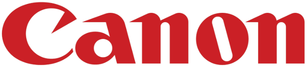 Canon logo in red stylized text.