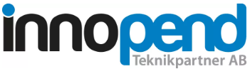 Logo of Innopend Teknikpartner AB with stylized black and blue text.