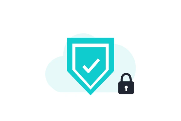 A shield with a goat in a cloud and a padlock, symbolizing secure storage in IronCAD Synergy