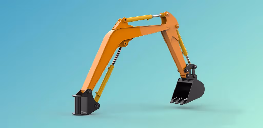 Grävararm med mekanismer