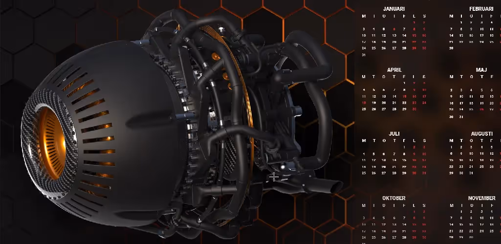 Bakgrundsbild med kalender för 2022