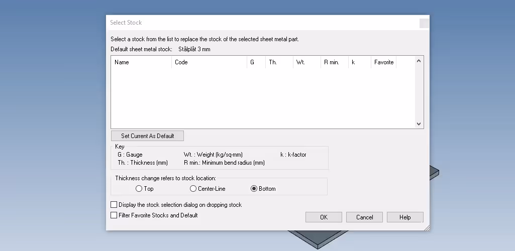 Inga plåtar i plåttabellen? 