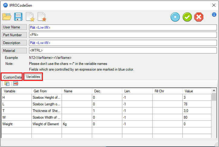 CustomData and Variables