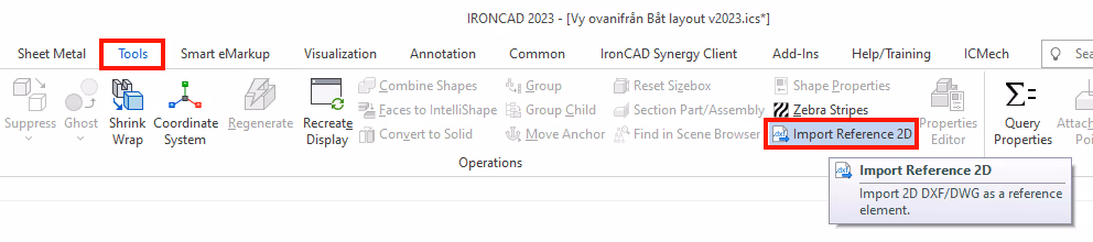 Tools IRONCAD 3D