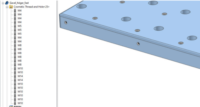 cosmetic thread ironcad