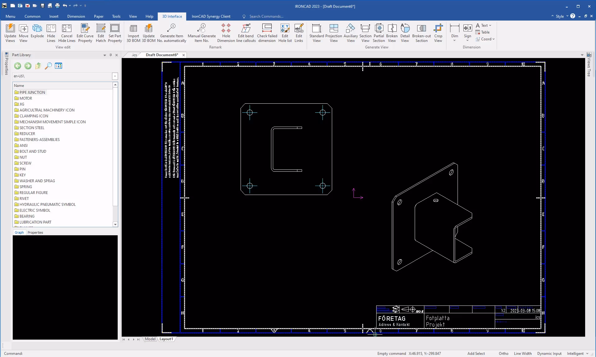 IRONCAD Draft 3D CAXA