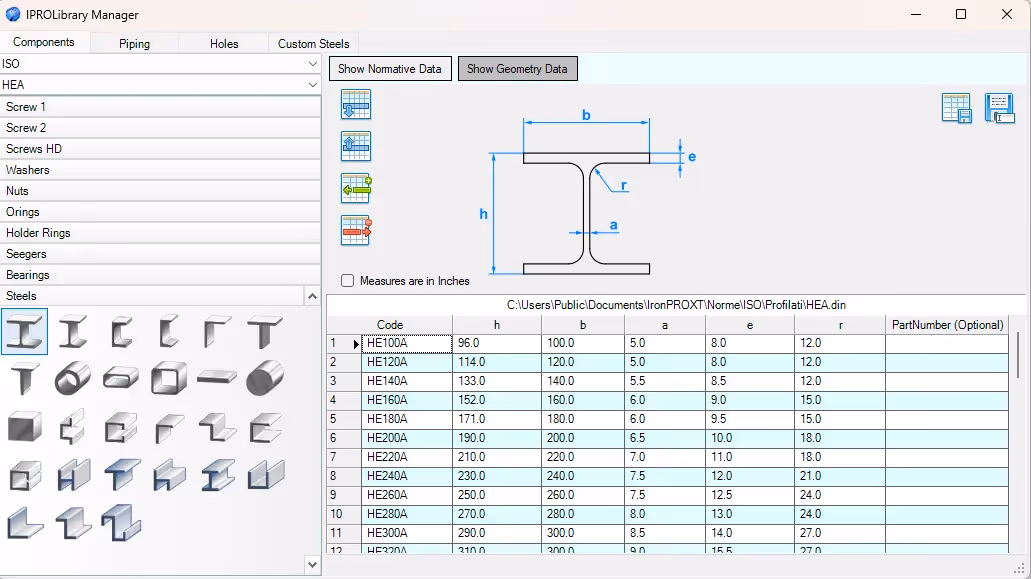 Geometry Data IC Mechanical