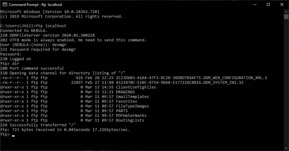 cmd ddm ftp