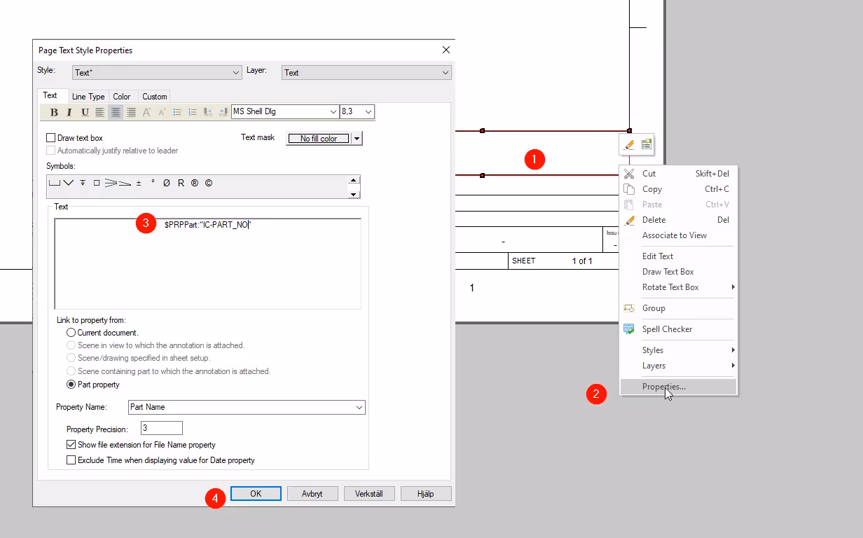 attribute part ironcad ddm
