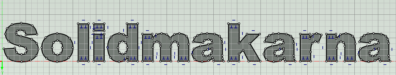 With Bplines text3D ironcad