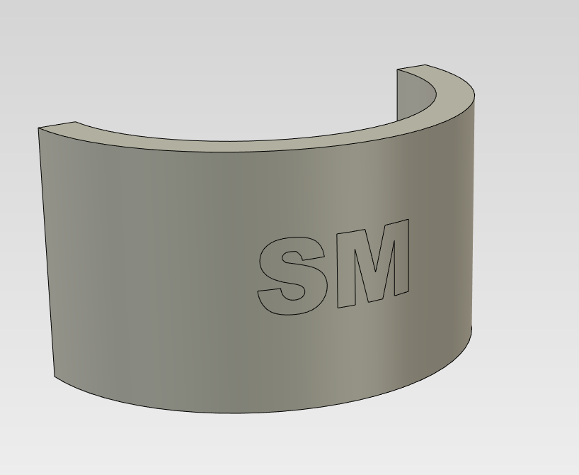 wrap curve split face cylindrical surface 3d text