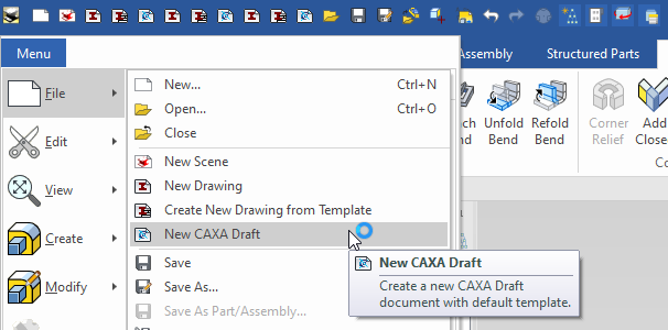 new caxa draft