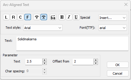 Arc Aligned Text CAXA DRAFT IRONCAD